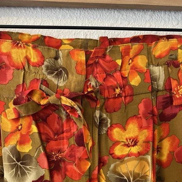 VTG Ellen Tracy Linda Allard Womens Pencil Skirt Size 2 Silk Floral Colorful - Picture 3 of 14